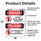 Signmission Do Not Walk Under Conveyor Bilingual Danger Sign, Vinyl Decal, 18in W x 24in L, 2PK OS-2PACK-DS-D-1824-VS-1182 - alternate 3
